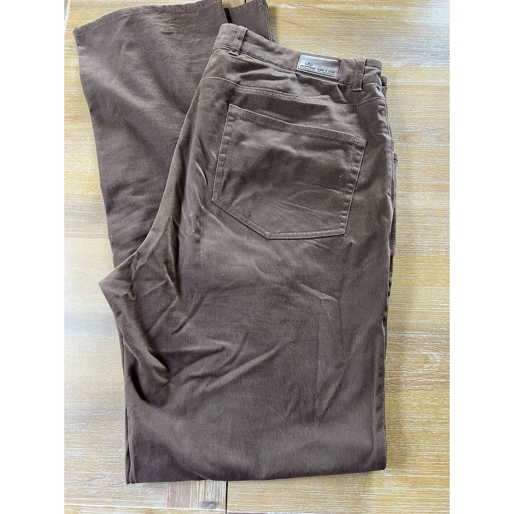 Peter Millar‎ Pants Men's 38 X 37  Brown Corduroy Stretch Five Pocket